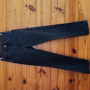 Vintage Wrangler Womens Black Wash High Waist Jeans 25 Made In USA